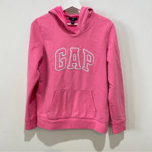 GAP Girls Size L Barbie Pink  Pullover Hooded Fleece Sweatshirt